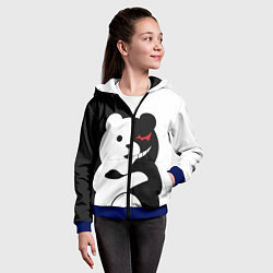 Толстовка на молнии детская Monokuma Drae, цвет: 3D-синий — фото 2