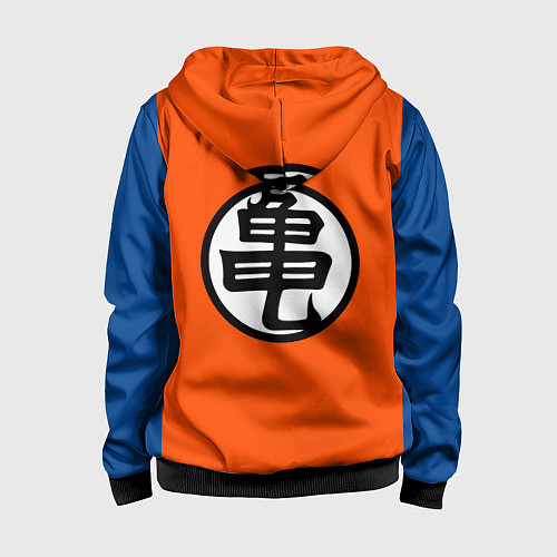 Детская толстовка на молнии DBZ: Kame Senin Kanji Emblem / 3D-Черный – фото 2