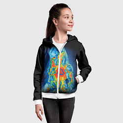 Толстовка на молнии детская Predator Vision, цвет: 3D-белый — фото 2