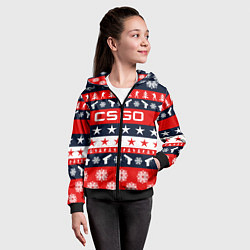 Толстовка на молнии детская CS:GO New Year, цвет: 3D-черный — фото 2