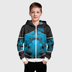 Толстовка на молнии детская PUBG: Steel Armor, цвет: 3D-белый — фото 2