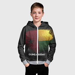 Толстовка на молнии детская Guinea-Bissau Style, цвет: 3D-меланж — фото 2