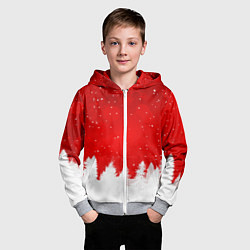 Толстовка на молнии детская Christmas pattern, цвет: 3D-меланж — фото 2