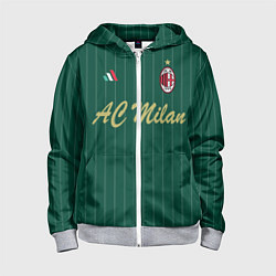 Толстовка на молнии детская AC Milan: Green Form, цвет: 3D-меланж