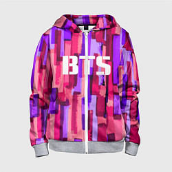 Толстовка на молнии детская BTS: Pink Colour, цвет: 3D-меланж