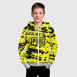 Толстовка на молнии детская PUBG: Yellow Stained, цвет: 3D-меланж — фото 2
