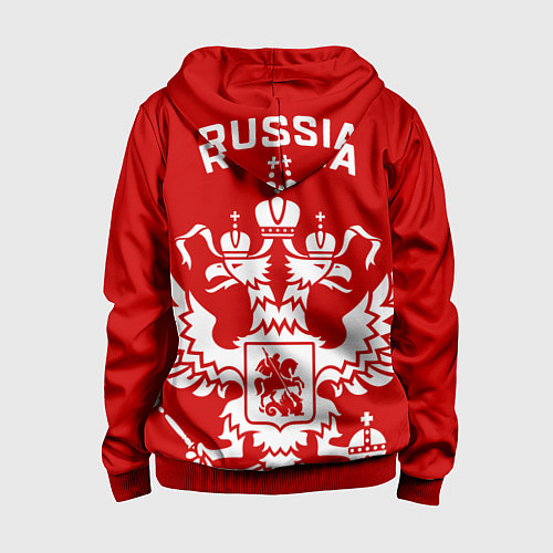 Детская толстовка на молнии Red Russia / 3D-Красный – фото 2