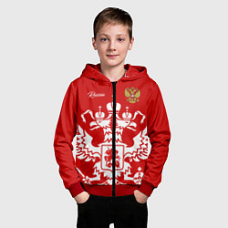 Толстовка на молнии детская Red Russia, цвет: 3D-красный — фото 2