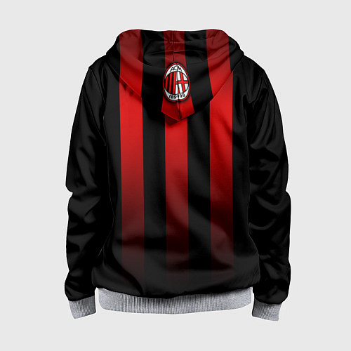 Детская толстовка на молнии AC Milan / 3D-Меланж – фото 2