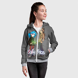 Толстовка на молнии детская Sally Face: Friends, цвет: 3D-меланж — фото 2