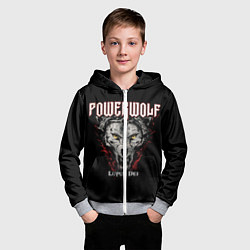 Толстовка на молнии детская Powerwolf: Lupus Dei, цвет: 3D-меланж — фото 2