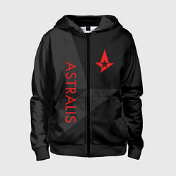 Толстовка на молнии детская Astralis: Dark Style, цвет: 3D-черный