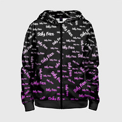 Толстовка на молнии детская Sally Face: Violet Pattern, цвет: 3D-черный