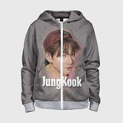 Толстовка на молнии детская BTS JungKook, цвет: 3D-меланж