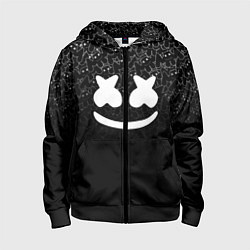 Толстовка на молнии детская Marshmello Black, цвет: 3D-черный