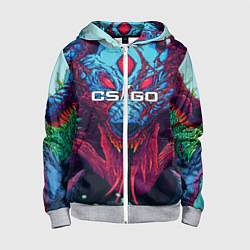 Детская толстовка на молнии CS:GO Hyper Beast