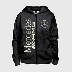 Толстовка на молнии детская Mercedes AMG: Black Edition, цвет: 3D-черный