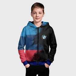 Толстовка на молнии детская BMW, цвет: 3D-синий — фото 2