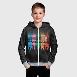 Толстовка на молнии детская My Hero Academia герои, цвет: 3D-меланж — фото 2