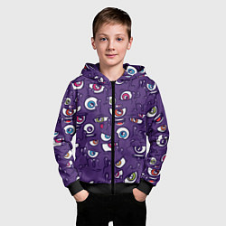 Толстовка на молнии детская Рой Глаз, цвет: 3D-черный — фото 2