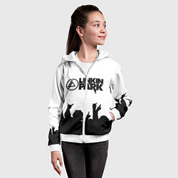 Толстовка на молнии детская LINKIN PARK, цвет: 3D-белый — фото 2