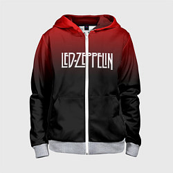 Толстовка на молнии детская Led Zeppelin, цвет: 3D-меланж
