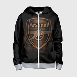 Толстовка на молнии детская Arsenal, цвет: 3D-меланж