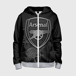 Толстовка на молнии детская Arsenal, цвет: 3D-меланж