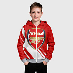 Толстовка на молнии детская Arsenal, цвет: 3D-меланж — фото 2