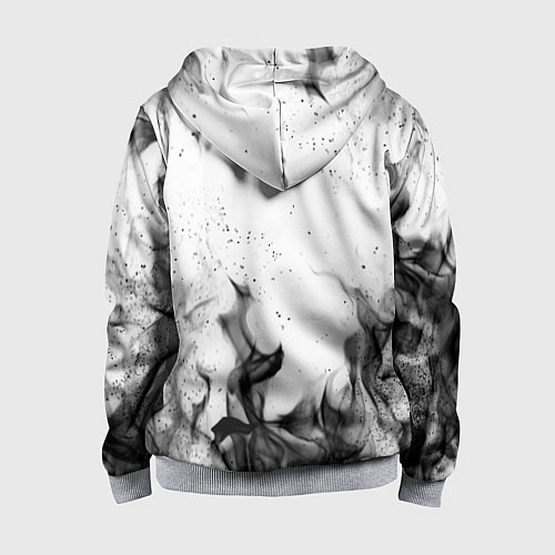 Детская толстовка на молнии ЧЁРНЫЙ КЛЕВЕР / 3D-Меланж – фото 2