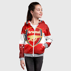 Толстовка на молнии детская Arsenal, цвет: 3D-меланж — фото 2