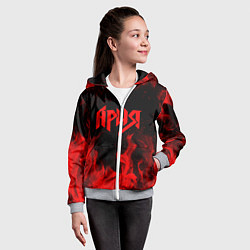 Толстовка на молнии детская АРИЯ, цвет: 3D-меланж — фото 2