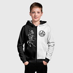 Толстовка на молнии детская Stray Kids, цвет: 3D-черный — фото 2