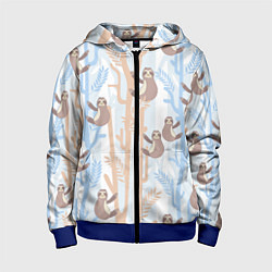 Детская толстовка на молнии Ленивец стайл