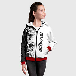 Толстовка на молнии детская Полиция, цвет: 3D-красный — фото 2