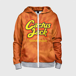 Толстовка на молнии детская Cactus Jack, цвет: 3D-меланж