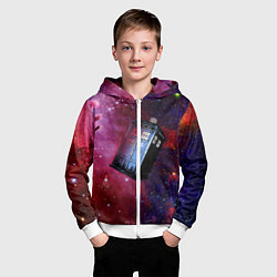 Толстовка на молнии детская Doctor Who, цвет: 3D-белый — фото 2