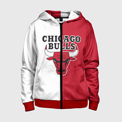 Толстовка на молнии детская CHICAGO BULLS, цвет: 3D-красный