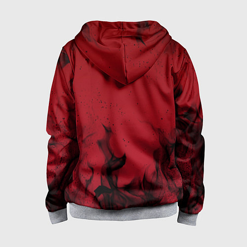 Детская толстовка на молнии CHICAGO BULLS / 3D-Меланж – фото 2