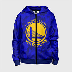Толстовка на молнии детская GOLDEN STATE WARRIORS, цвет: 3D-синий