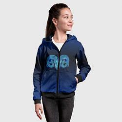 Толстовка на молнии детская Знаки Зодиака Овен, цвет: 3D-черный — фото 2