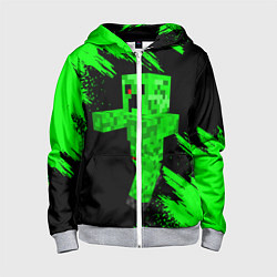 Толстовка на молнии детская MINECRAFT, цвет: 3D-меланж