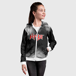 Толстовка на молнии детская Ария, цвет: 3D-белый — фото 2