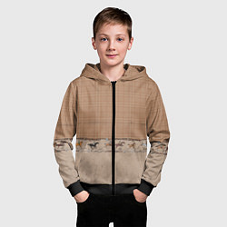 Толстовка на молнии детская Всадники, цвет: 3D-черный — фото 2