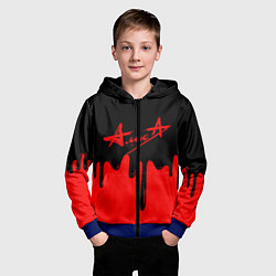 Толстовка на молнии детская АлисА, цвет: 3D-синий — фото 2