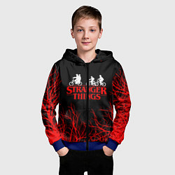 Толстовка на молнии детская STRANGER THINGS, цвет: 3D-синий — фото 2