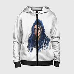 Толстовка на молнии детская BILLIE EILISH, цвет: 3D-черный