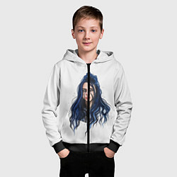 Толстовка на молнии детская BILLIE EILISH, цвет: 3D-черный — фото 2