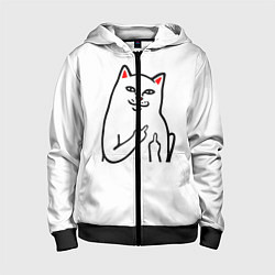Детская толстовка на молнии Meme Cat