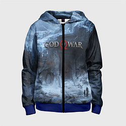 Толстовка на молнии детская GOD OF WAR, цвет: 3D-синий